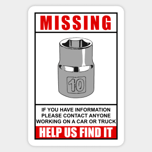 Missing - 10mm Sticker